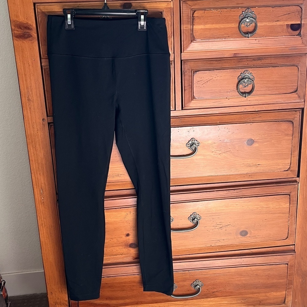 90 Degree By Reflex Jet Black Leggings Activewear Size Large NWOT